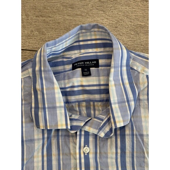 Peter Millar Crown Crafted Mens XL Plaid Button Down Shirt Golf Preppy Easter - Picture 2 of 6